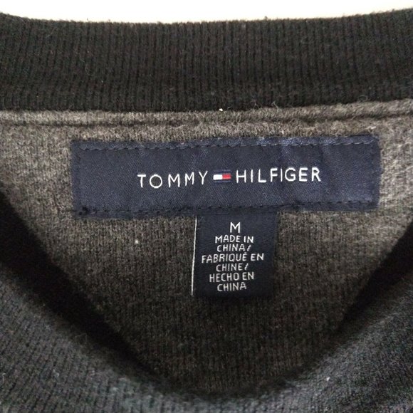 Tommy Hilfiger Men's Rib Knit Pullover 100% Cotton Sweater Black Size M - Picture 3 of 6